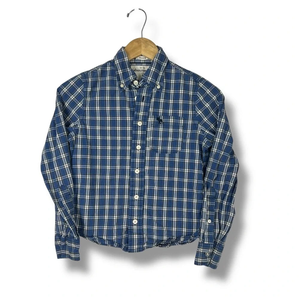 Abercrombie‎ Kids Boys Muscle Button Up Plaid Size S